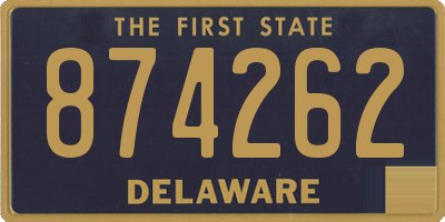 DE license plate 874262