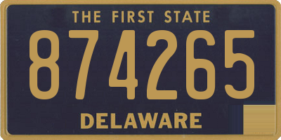DE license plate 874265