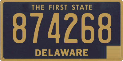 DE license plate 874268