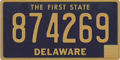 DE license plate 874269