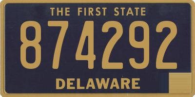 DE license plate 874292