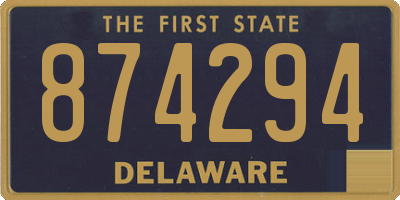 DE license plate 874294