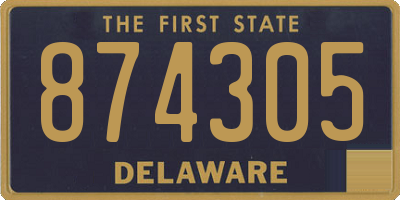 DE license plate 874305