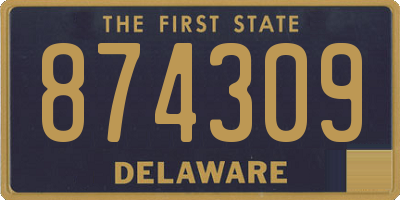 DE license plate 874309