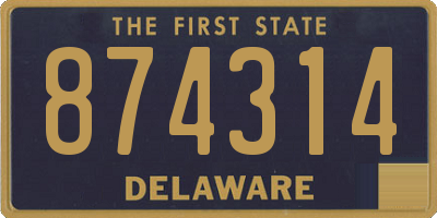 DE license plate 874314