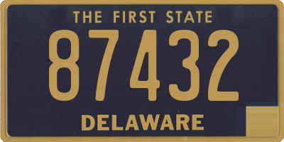 DE license plate 87432