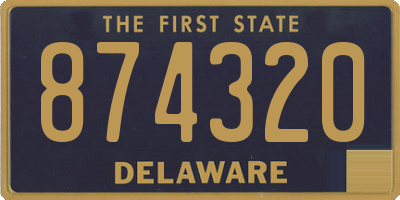 DE license plate 874320