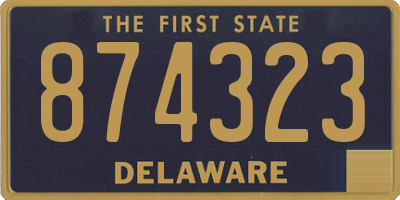 DE license plate 874323