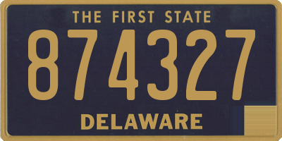 DE license plate 874327