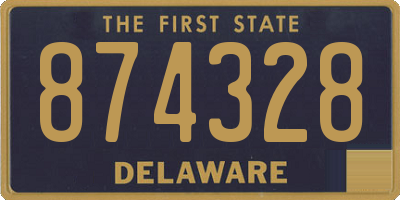 DE license plate 874328