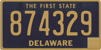 DE license plate 874329
