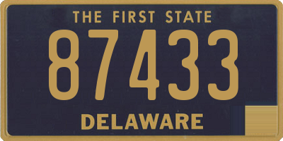 DE license plate 87433