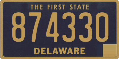 DE license plate 874330