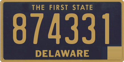 DE license plate 874331