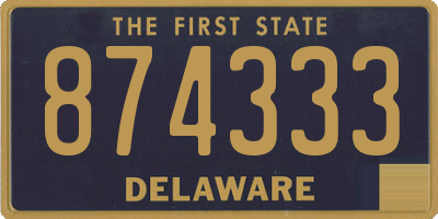 DE license plate 874333