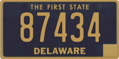 DE license plate 87434