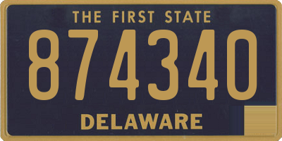 DE license plate 874340