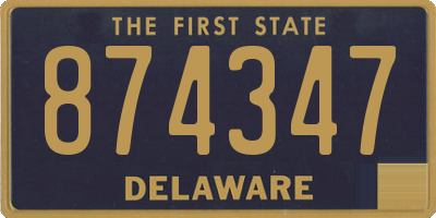 DE license plate 874347