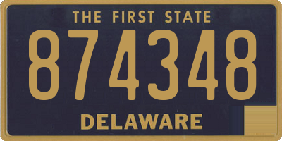 DE license plate 874348