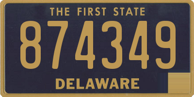 DE license plate 874349