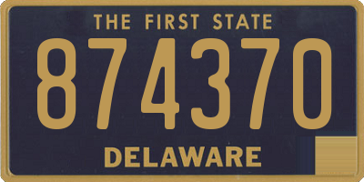 DE license plate 874370