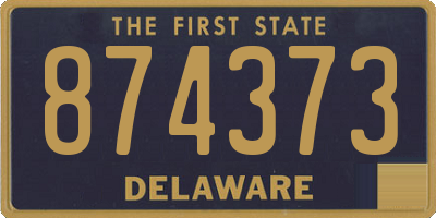 DE license plate 874373