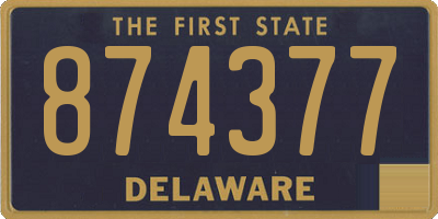 DE license plate 874377