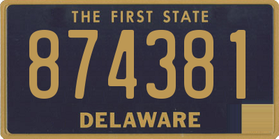 DE license plate 874381
