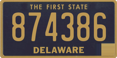 DE license plate 874386