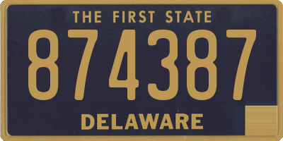 DE license plate 874387