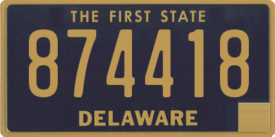 DE license plate 874418