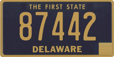 DE license plate 87442