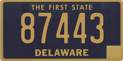 DE license plate 87443
