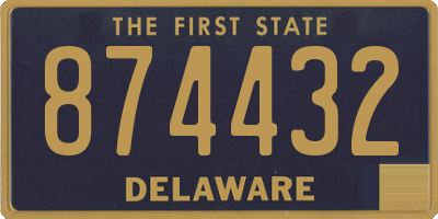 DE license plate 874432