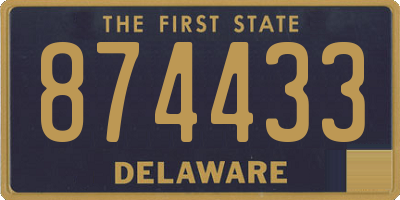 DE license plate 874433
