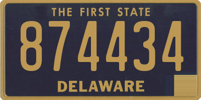 DE license plate 874434
