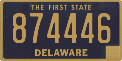 DE license plate 874446