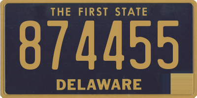 DE license plate 874455