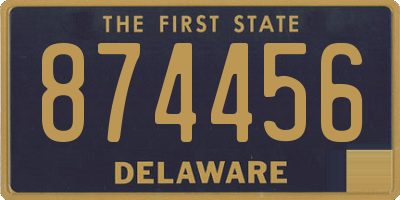 DE license plate 874456
