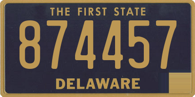 DE license plate 874457