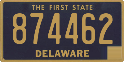 DE license plate 874462