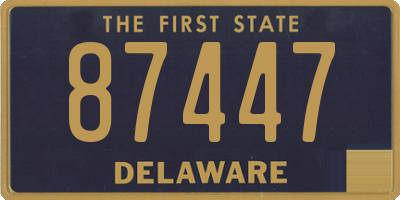 DE license plate 87447