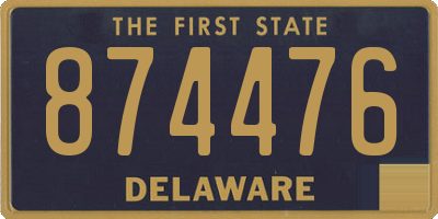 DE license plate 874476