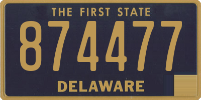 DE license plate 874477