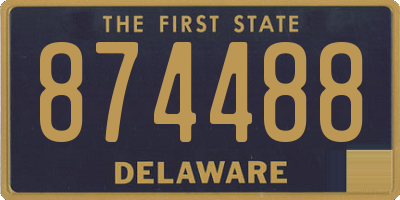 DE license plate 874488