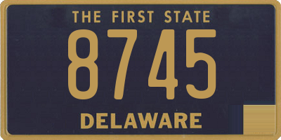 DE license plate 8745