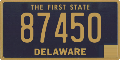 DE license plate 87450