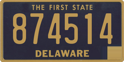 DE license plate 874514