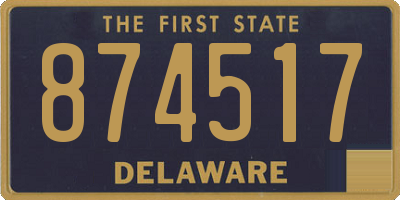 DE license plate 874517