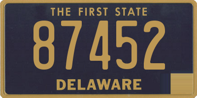 DE license plate 87452